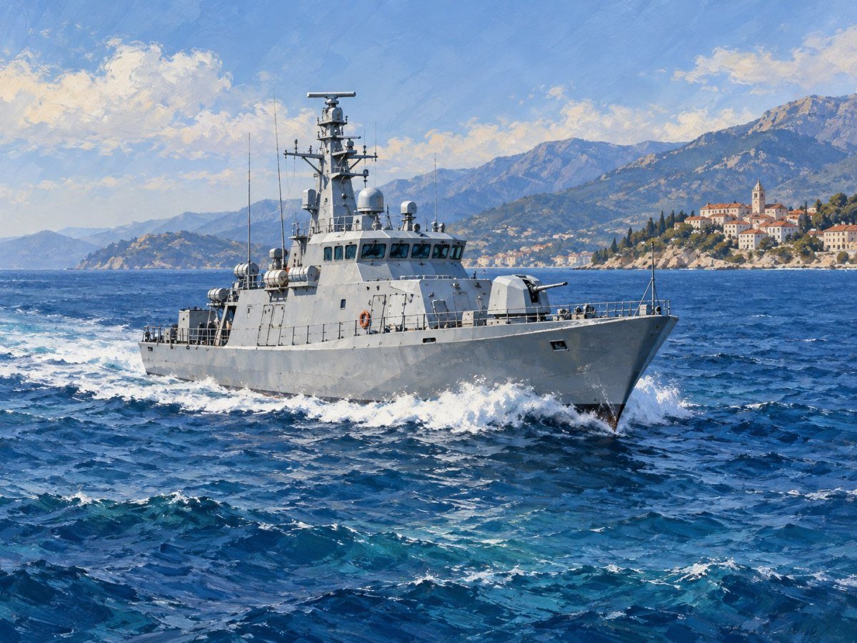 Raketna topovnjača Vukovar vratila se u Split nakon mediteranske misije — ilustracija